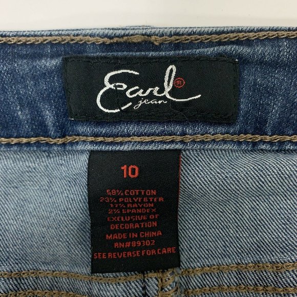 Earl Denim Stretch Jeans Capris Wm Sz 10 - Picture 3 of 6